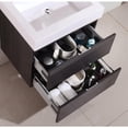 thumbnail image 4 of KubeBath Bliss 24" High Gloss Gray Oak Single Sink Wall Mount Modern Bathroom Vanity, 4 of 8
