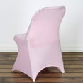 thumbnail image 2 of BalsaCircle 20 Pink Spandex Stretchable Folding Solid Chair Covers Slipcovers Wedding decorations, 2 of 5