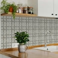thumbnail image 3 of Mi Alma Floral Green White Tile Stickers - Removable Vinyl 4x4, 24 pcs, 3 of 12