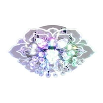 Modern Led Flower Crystal Ceiling Chandelier 9W Decor Lamp Light Decor (Color Light)
