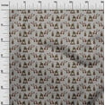thumbnail image 3 of oneOone Tissu Polyester Spandex Gris Projets Tribaux Décor Tissu Imprimé au Mètre 56 Pouces de Large, 3 of 5