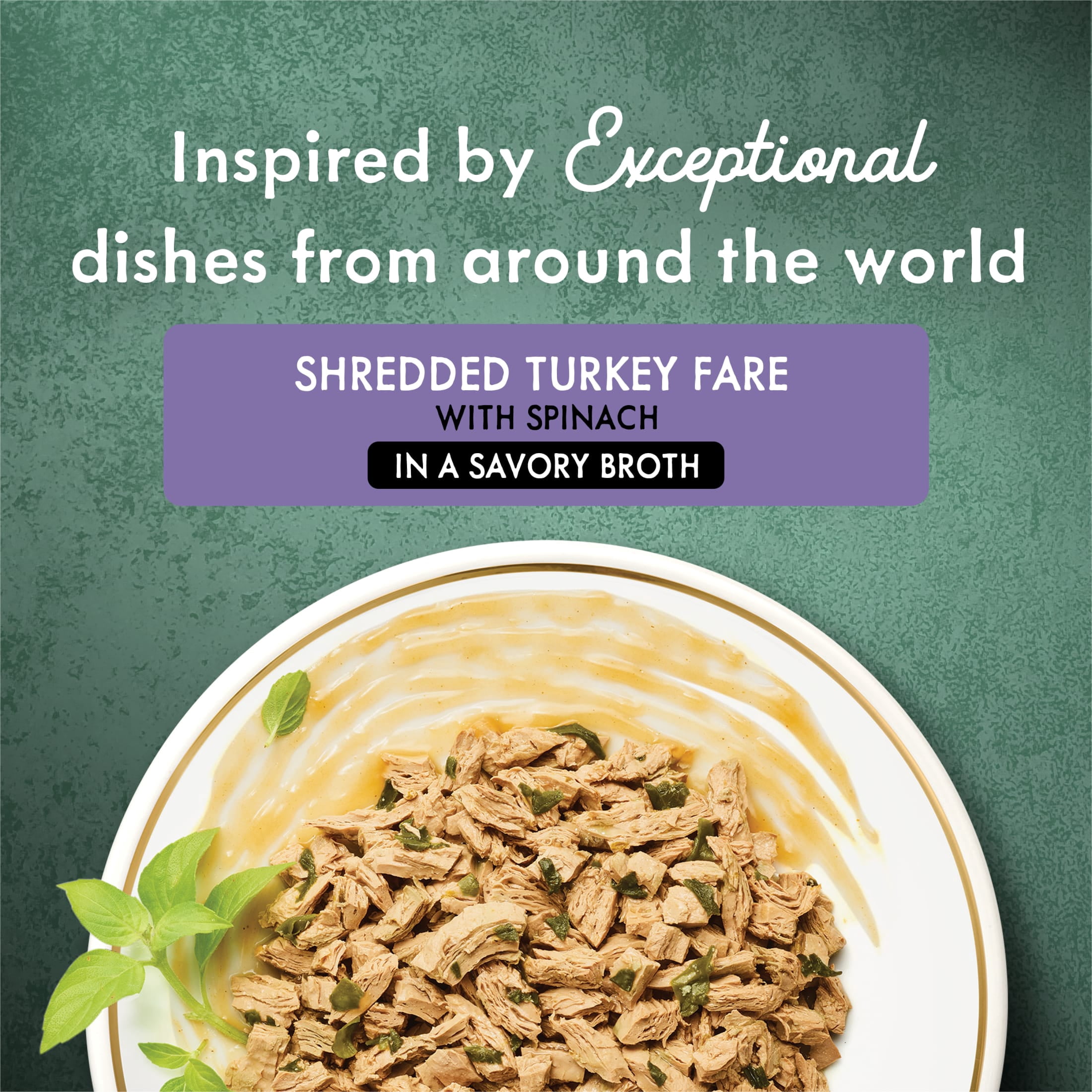 Purina Fancy Feast Medleys Shredded Turkey Fare with Spinach Wet Cat Food, 3 oz Can