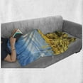 thumbnail image 6 of Saguaro Soft Flannel Fleece Throw Blanket, Floral Cactus Catching the Last Sunrays Day Long Life Western Plant Print, Cozy Plush for Indoor and Outdoor Use, 60" x 80", Yellow Blue Green, by Ambesonne, 6 of 6