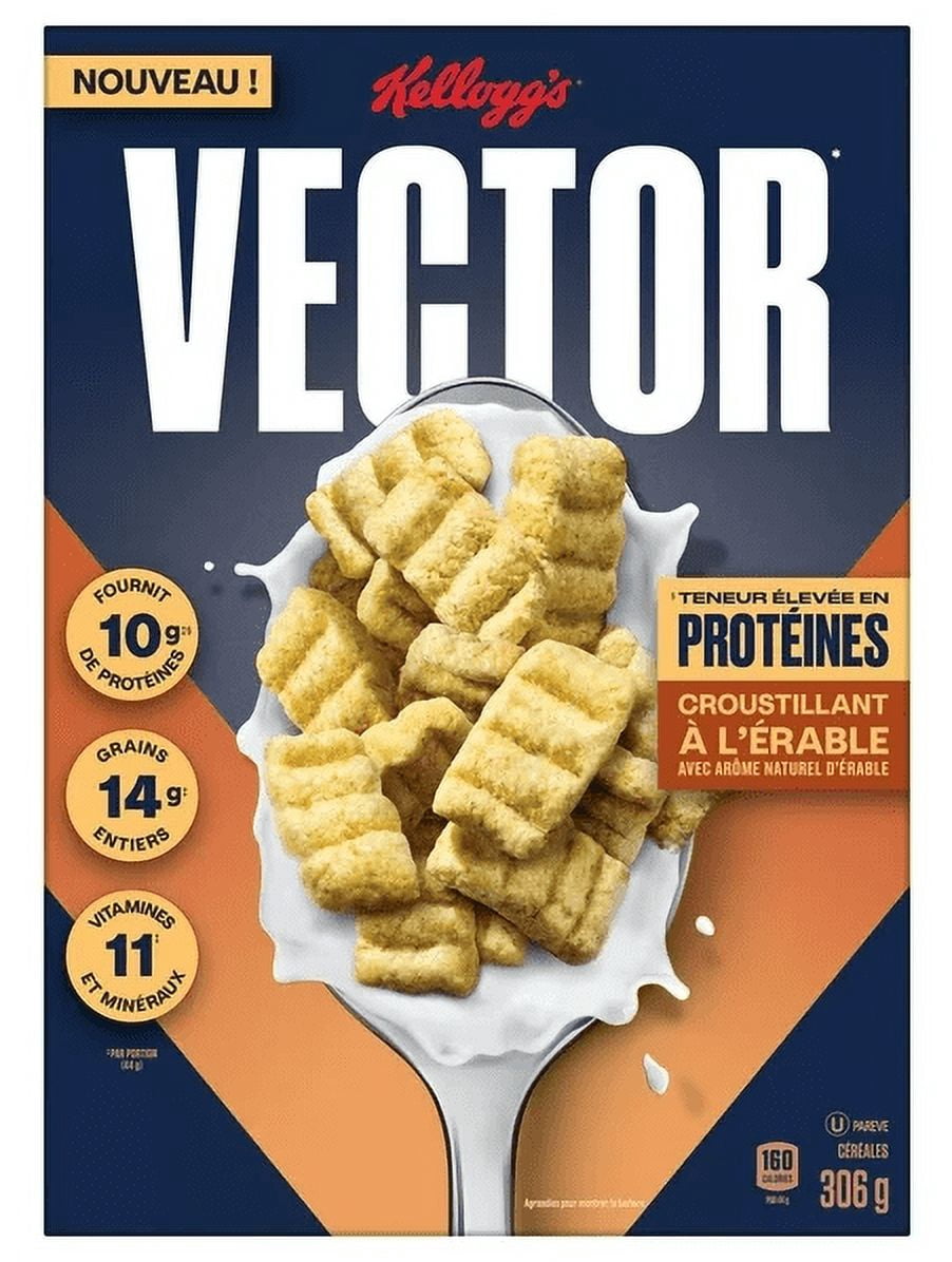 Kellogg's Vector Protein Maple Cereal, 306g (2 Pack)