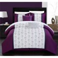 thumbnail image 1 of Chic Home CS8035-US Cassian 6 Piece Comforter Set Color Block Embroidered Bedding, Plum - King, 1 of 1