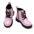 thumbnail image 3 of kkdom Boys Girls Kid Combat Boots Unisex Pink Size 12 Little Kid, 3 of 6