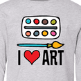 thumbnail image 4 of Inktastic Painting I Love Art Long Sleeve Youth T-Shirt, 4 of 5