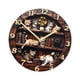 thumbnail image 3 of Reloj de pared colgante con diseño de gato, decorativo, sin tictac, creativo y estético. SX3 20 cm, 3 of 9