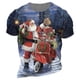 thumbnail image 1 of Ropa con patrón de Papá Noel para hombre, camiseta de manga corta con cuello redondo, talla grande europea, novedad de 2024, 1 of 4