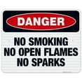 thumbnail image 1 of No Smoking No Open Flames No Sparks Sign, OSHA Danger Sign, 24x30 Reflective Aluminum EGP, 1 of 1