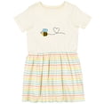 thumbnail image 3 of Inktastic Cute Flying Bumble Bee Girls Toddler Dress, 3 of 5