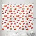 thumbnail image 1 of Watercolor Tapestry, Pattern Ripe Strawberries Blueberries Tasty Fresh Fruits, Fabric Wall Hanging Decor for Bedroom Living Room Dorm, 5 Sizes, Slate Blue Vermilion, by Ambesonne, 1 of 1