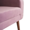 thumbnail image 5 of MOJAY Mid-Century Modern Fabric Upholstered Loveseat, DarkPink, 5 of 8
