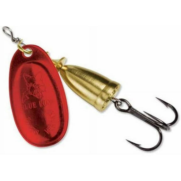 Blue Fox Classic Vibrax 3/16 oz Machined Brass Fishing Lures for All Freshwater Fish, Bleeding Gold
