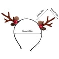 thumbnail image 3 of Diadema Navidad de Cuernos de Ciervo Rojo - Accesorio festivo de plástico para el cabello en fiestas navideñas, 23,5 x 15 cm, 3 of 5
