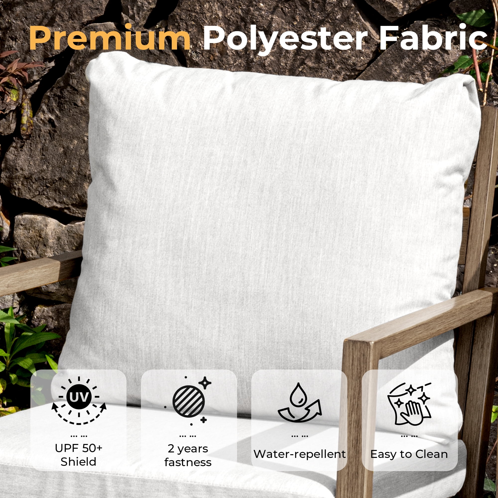HAPPATIO Outdoor Dining Set, 7-Piece Patio Aluminum Dining Set with Wood-Like Hand-Painted Finish, 6 Chairs with Waterproof Cushions, Easy Assembly for Backyard, Garden, Porch