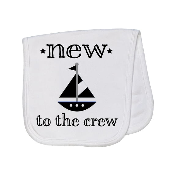 Inktastic New to the Crew Newborn Baby Burp Cloth