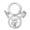 thumbnail image 5 of Regalo de la temporada de graduación 2022, incluso una pandemia mundial no pudo detener el sombrero del doctor, accesorios, llavero de aliento inspirador Feliz Sencillez, 5 of 5