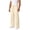 Khaki, variant on Track Pants Plus Size Mesh Wide Leg Pants with Pockets Elastic Waist Trousers Solid Lightweight Flowy Pants