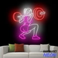thumbnail image 2 of Handmadetneonsign Gym Club Neon Sign, Gymer Led Sign, Weightlifting Neon Light, Barbell Wall Decor 91736, 2 of 5