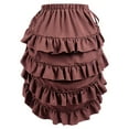 thumbnail image 5 of Victorian Steampunk Skirt for Women High Low Ruffle Hem Gothic Skirt Renaissance Pirate Costume Cosplay Skirts, 5 of 9