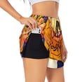 thumbnail image 3 of Lsque Sml Jeffy Printed Women's Running Shorts with Liner Pockets,Elastic Quick Dry Workout Athletic Gym Yoga Shorts,Womens High Waist Shorts-X-Large, 3 of 9