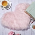 thumbnail image 5 of 2 Pieces Fluffy Heart Shaped Rug Faux Area Rug Bushy Room Carpet for Home Living Room Sofa Floor Bedroom, 12 x 16 Inch (White and Pink), 5 of 14