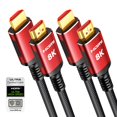 thumbnail image 1 of Cable HDMI Snowkids 8K HDMI 2.1 de 3 m, paquete de 2 unidades, certificado de 48 Gbps, 1 of 9
