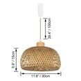 thumbnail image 4 of FSLiving Full-spectrum Fan Lamp with Timer Drum Shape Bamboo Plant Growing Light by Remote Control, Adjustable Height Twine Braiding Cord H-type Track Lighting Dimmable for Indoor Planting, 30W, 4 of 8