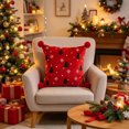 thumbnail image 5 of Christmas Throw Pillow Cover Border Squares Cushion Cover Winter Holiday Decorative, 5 of 6