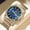 T Gold,Blue, variant on OPK Watches for Men Diamond Luxury Dress Classic Analog Big Large Face Fashion Business Stainless Steel Waterproof Elegant Quartz Analog Men Watches with Date Reloj Hombre Blakc Dial
