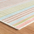 thumbnail image 5 of Dash & Albert Ana Ticking Machine Washable Rug, 8' x 10', Aqua, 5 of 7