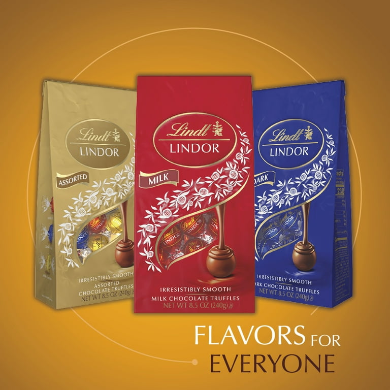 Lindt Lindor Caramel Milk Chocolate Candy Truffles, 8.5 oz. Bag