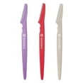 thumbnail image 3 of ARABESKS Dermaplaning Eyebrow Razor – 3ct Face Razors for Women, Peach Fuzz Remover, Precision Facial Hair Trimmer with Safety Cover, 3 of 10