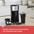 thumbnail image 4 of Black + Decker - Single-Serve Coffee Maker for Ground Coffee or Pods, Includes Insulated Cup, Black, 4 of 8