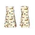thumbnail image 7 of Wukai Dachshund Dog Print Women's Sleeveless Dress, Loose Fit Casual Dress for Women, Comfortable Sleeveless Summer Dress, 7 of 7