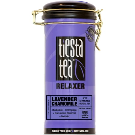 - Tiesta Tea Relaxer, Lavender Chamomile, Loose Leaf Herbal Tea Blend, Caffeine Free, 2 Ounce Tin