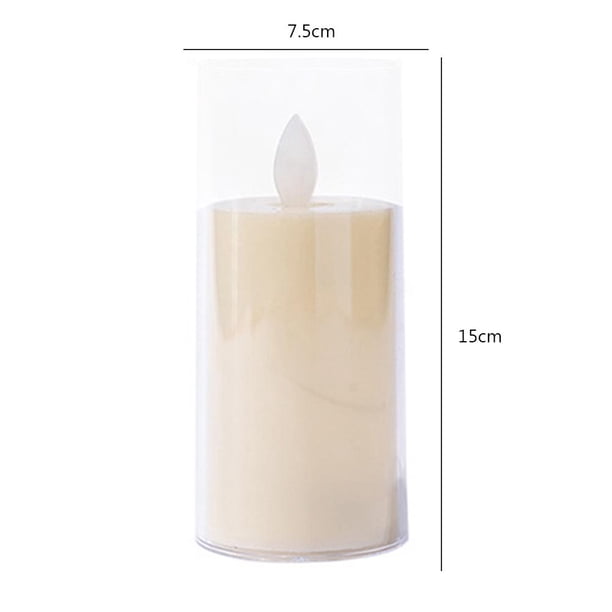 Luces de velas sin llama Tealight electrónico Decoración de la habitación del hogar de la boda 7.5x15cm Sywqhk Para estrenar