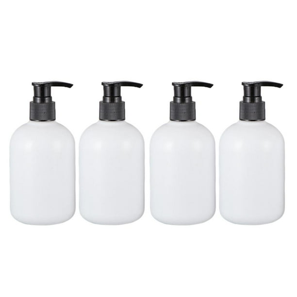 4 de botellas de plástico, acondicionador de ú, dispensador, loción, lavavajillas, recipientes Salvador Botellas de champú vacías