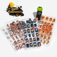thumbnail image 4 of Farfi 24 unids/set de uñas estilo Halloween para niños, punta usable colorida para niños, cubierta completa, uñas postizas autoadhesivas para regalo, 4 of 5