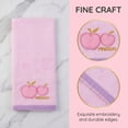 thumbnail image 3 of Unique Bargains Cartoon Embroidered 29" x 13" Soft Absorbent Hand Towels Pink 2pk, 3 of 8
