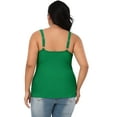 thumbnail image 3 of Alove Women Plus Size Cotton Tank Top with Shelf Bra Adjustable Wider Strap Camisole Basic Undershirt, 3 of 8