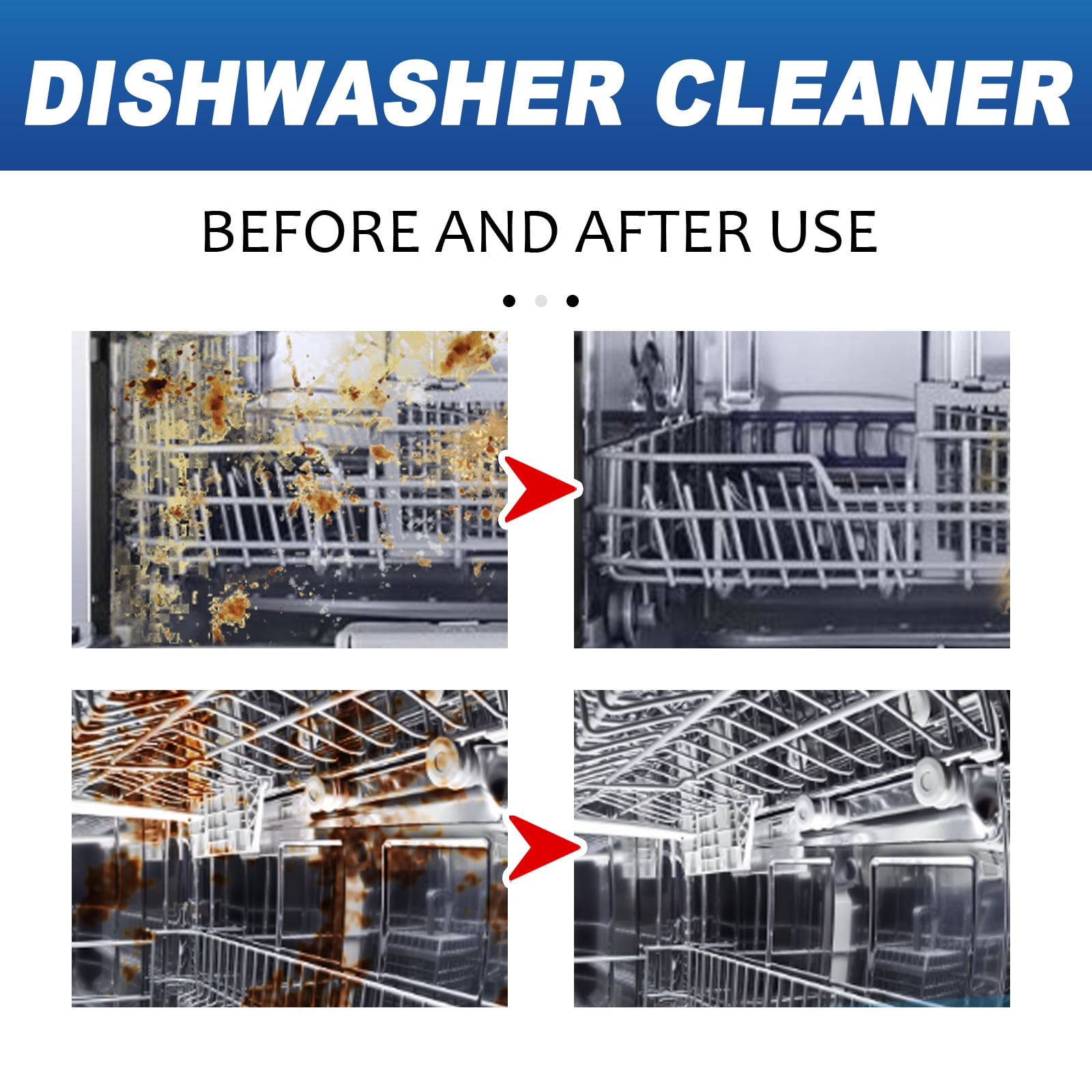 Paddsun Dishwasher Cleaner,  36 Pack Deodorizer Tablets  Deep Cleaning Descaler Pods for Dish Washer Machine Natural Limescale Remover