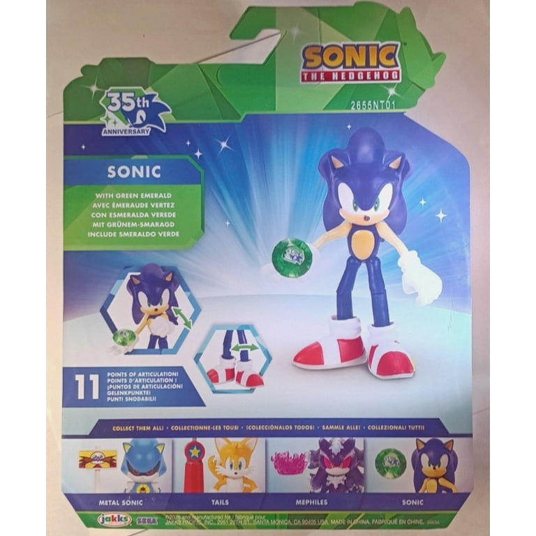 Modern Sonic w/ Chaos Emerald 35th Anniversary Action Figure - 4
