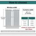 thumbnail image 6 of PiccoCasa 2 Panels Bedroom Waterproof 100% Blackout Curtains Light Sage 52"x63", 6 of 7