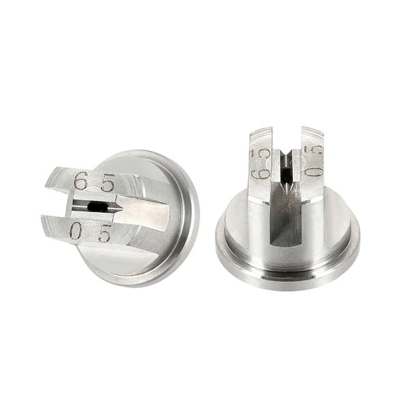Unique Bargains Flat Fan Spray Tips, 65 Degree Stainless Steel Nozzle, 2 Pcs (1.4mm Orifice Diameter)