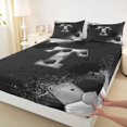 thumbnail image 3 of Castle Fairy Personalized Initial T Full Size Sheets 4-Piece for Teens,Abstract Gradient Splash Breathable Bed Sheets,Geometric Hexagon Lightweight Sheet Sets,Luxury Bedroom Decor, 3 of 7