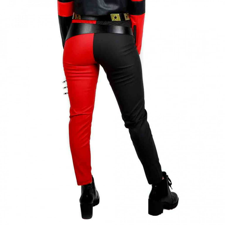 Jester Leggings for Women Inspired Harley Quinn Leggings Red and Black  Diamond Pattern Print for Cosplay Costume or Halloween Leggings -   Canada