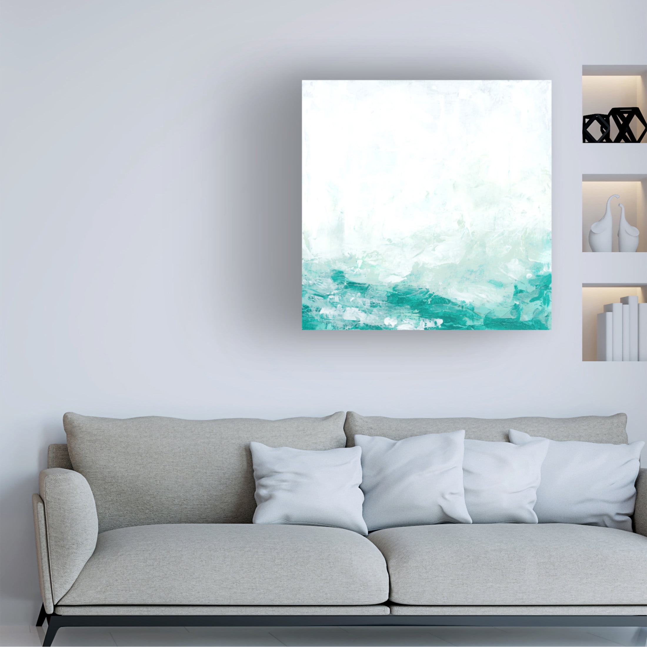Trademark Fine Art June Erica Vess Turquoise Surf I Canvas Wall Art
