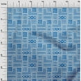 thumbnail image 2 of oneOone Polyester Lycra Medium Blue Fabric Geometric African Dress Material Fabric Print Fabric By The Yard 56 Inch Wide, 2 of 4